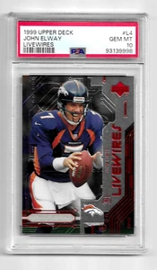 1999 UPPER DECK LIVEWIRES FOOTBALL CARD #L4 HOF JOHN ELWAY PSA 10 LOW POP BRONCO - Picture 1 of 5