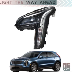 For Cadillac XT4 2019-2021 Driver Side Headlight Assembly LED Chrome Clear Lens - Picture 1 of 12