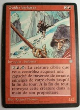 Barbarian guides mtg misprint, French. missing shadow ink in power and toughness