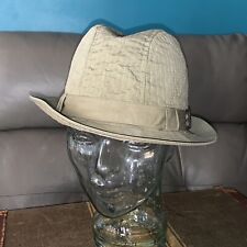 Stetson Hat Men's Large 7 1/2 Drab Green Fedora