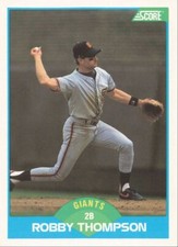 1989 Score Baseball Robby Thompson San Francisco Giants #172