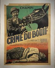 LE CRIME DU BOUIF- Poster affiche originale francese telato-André Cerf- 1952-