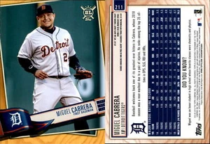 2019 Topps Big League Gold Border Parallel #211 MIGUEL CABRERA Tigers - Picture 1 of 1