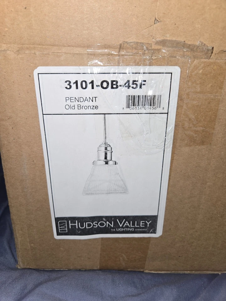 Chipre EE. UU. Hudson Valley Lighting 3101-OB-45F Colgante de 1 Luz, Acabado Bronce Antiguo Foto 1 de 3