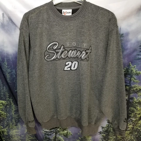 Vintage Chase Mens Size Large Tony Stewart Embroidered Sweatshirt Nascar Cover