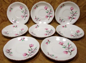 8 Homer Laughlin DOGWOOD 1950's - 6 1/8" saucers-NO CUPS - Picture 1 of 3