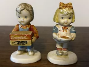 Vintage 1993 Campbell Soup Kids Ceramic Figures Set of Two - Picture 1 of 4