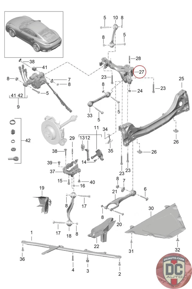 2012-2016 Porsche 911 991 Right/Passenger Rear Side Member 99133115210 19644 — 第 1/1 张图片
