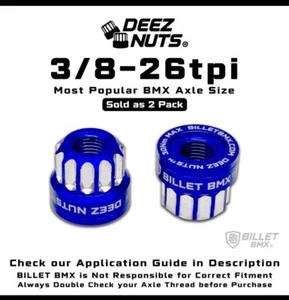 “Billet⚡️Bmx” Deez🥜Nutz (BLUE) 3/8” Bmx Axle Bolts🔥⚡️🔥 - Picture 1 of 8