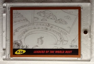 2017 Mars Attack's The Revenge Bronze Card P34 LEADERS OF THE WORLD - Picture 1 of 2