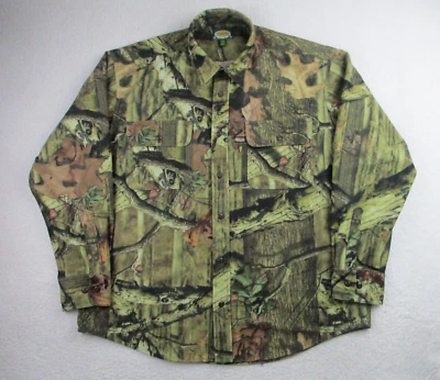 VTG Cabelas Shirt Mens Large Green Camo Real Tree L/S Button Up Hunting Outdoor - Image 1 of 4
