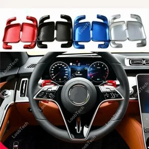 Steering Paddle Shifter Extension Interior Alloy Trim Cover For Mercedes EQS - Picture 1 of 11