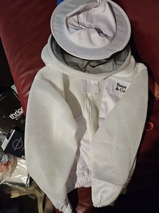 Giacca Apicoltore Bees & Co Cappuccio Protettivo K83 XS Bianco Tasche Maglia Full Zip Be - Foto 1 di 2