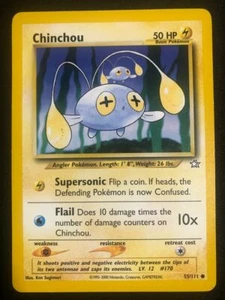 Pokemon 55/111 Chinchou Neo Genesis Common NM - Picture 1 of 2