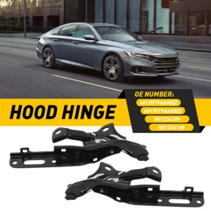 Pair Hood Hinges Steel LH & RH Side For 2018-2020 Accord EX 2020-2021 Accord SE - Picture 1 of 12
