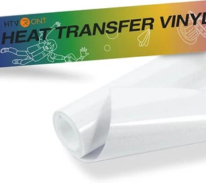 Purple White Glitter HTV Vinyl Roll 12" x 6 FT Heat Transfer Vinyl HTVRONT - Picture 1 of 6