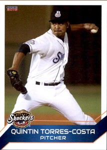 2018 Biloxi Shuckers Choice 25 Quintin Torres-Costa Hilo Hawaii HI Baseball Card