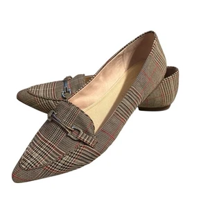 Kelly & Katie Vieveth Loafer, Tan and Red Glen plaid Fabric, Women’s Size 8 - Picture 1 of 8