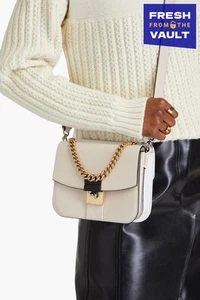 RRP€1880 MAISON MARGIELA New Lock Crossbody Bag Contrast Leather Chain Handle - Picture 1 of 11
