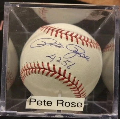 PETE ROSE SIGNED/AUTOGRAPHED RAWLINGS MLB NATIONAL LEAGUE BASEBALL 4256 - Image 1 of 2