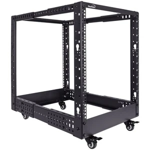NavePoint 4-Post Open Frame Racks 19-inch Standard, Adjustable 22"-40", Square - Picture 1 of 4