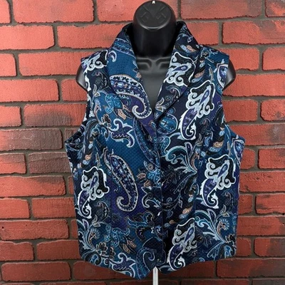 Orvis Womans Medium Paisley Vest - Formal, Luxury - Imagem 1 de 4