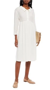 AMERICAN VINTAGE Woven Dress Gathered Small/XS Midi New Cream. New RRP £165 - Picture 1 of 4