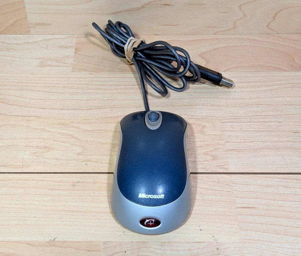 Microsoft Optical Mouse Blue USB and PS/2 Compatible Model X08-72983 Tested - Image 1 of 4