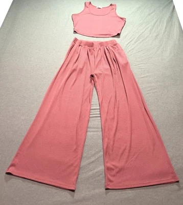 Ekouaer Juego de 2 piezas Mujer S Minimalista Femenino Oficina Carrera Indie Barbiecore Rosa Foto 1 de 4