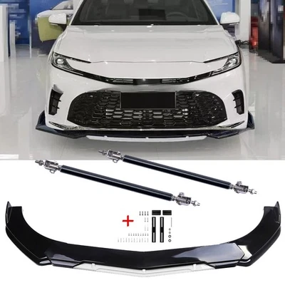 For Toyota Camry Front Bumper Lip Splitter Sport Spoiler Black White Foto 1 de 4