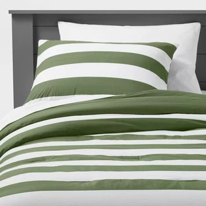 Rugby Stripe Cotton Comforter Set - Pillowfort - Picture 1 of 12