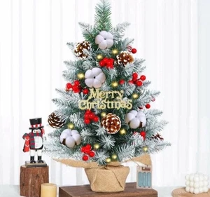 Mini Escritorio Decoración Árbol de Navidad con Luces LED a Batería Fiesta - Imagen 1 de 1