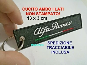 Portachiavi ALFA ROMEO RICAMATO IN TESSUTO MITO GIULIETTA GIULIA GTV STELVIO GTV - Foto 1 di 5