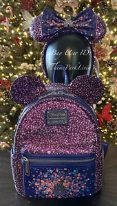 Disneyland Paris DLP 30th Anniversary Loungefly Backpack Bag & Ears - Picture 1 of 7