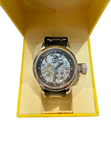 Men's Invicta Quinotaur Russian Diver Skeleton Mechanical Silver Watch USED 1088 - Picture 1 of 11