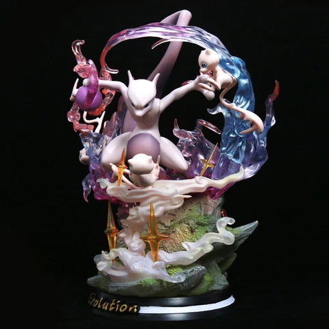 Pokemon Collectible Figure Luminous Mew Mewtwo Evolution Cover
