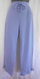 Onque Casuals Lounge Capri Size M NWT Blue Cotton Inseam 24" Pockets Drawstring - Picture 1 of 12