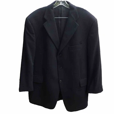 Arnold Brant 100% Cashmere 3 Button Blazer 46R Black - Image 1 of 4