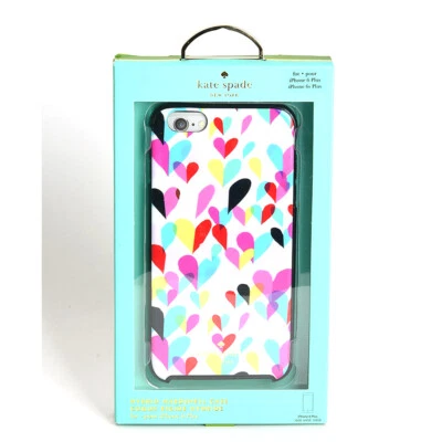 Kate Spade iPhone 6 Plus & iPhone 6s Plus Hybird Case - Confetti Rainbow Hearts - Image 1 of 2