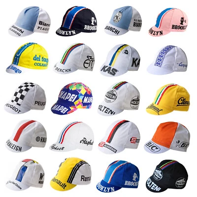 APIS Gorra de algodón retro hecha en Italia vintage equipo ciclismo Merckx Raleigh Mapei Kas