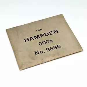 Hampden 3/0s No. 9696 Mainspring - mascota de colección Landaw Pittsburgh 000s - Imagen 1 de 4