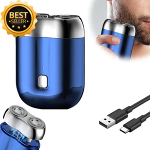Mini Double Electric Shaver, USB Rechargeable, Portable Dual Head Razor for Men - Picture 1 of 12
