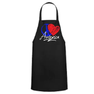 Peace, Love, America - schwarze Grillschürze - Bild 1 von 1
