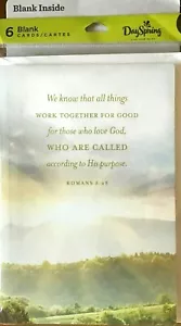 Tarjetas de notas Dayspring Value Pac 6 AMISTAD con mensaje religioso en blanco dentro V6 - Imagen 1 de 3