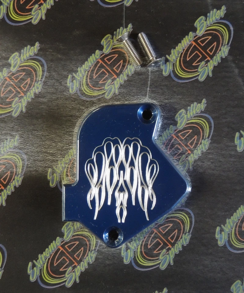 YAMAHA RAPTOR 50 80 90 SUZUKI QUADSPORT ПЫЛАЮЩЕЕ ПЛАМЯ СИНИЙ ЗАГОТОВКА ДРОССЕЛЬНАЯ ЗАСЛОНКА КРЫШКА - Изображение 1 из 1