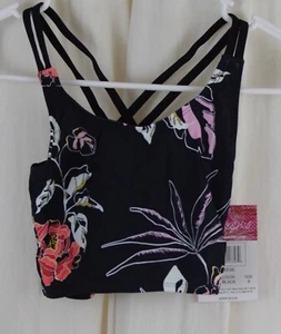 Kanu Surf Girls' Waverly Criss-Cross Tankini Reese Black Size 6 - Picture 1 of 3