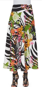 Indikka New York- Botanical Garden Floral Maxi Skirt- 39" Long Tall XL - Picture 1 of 7