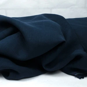 Linen Fabric Premium Stonewashed (Dyed Navy Blue) 200 GSM 1.4m wide - Bild 1 von 2
