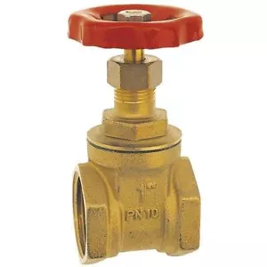 Válvula de compuerta de compuerta de compuerta de latón fuerte de 1/2"" - 2"" pulgadas BSP mango de cabeza roja - Imagen 1 de 3