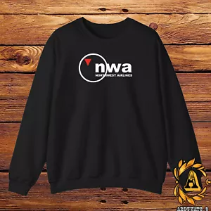 NWA Northwest Airlines LOGO Sweatshirts Black/Navy/White/Sport Grey - Picture 1 of 9